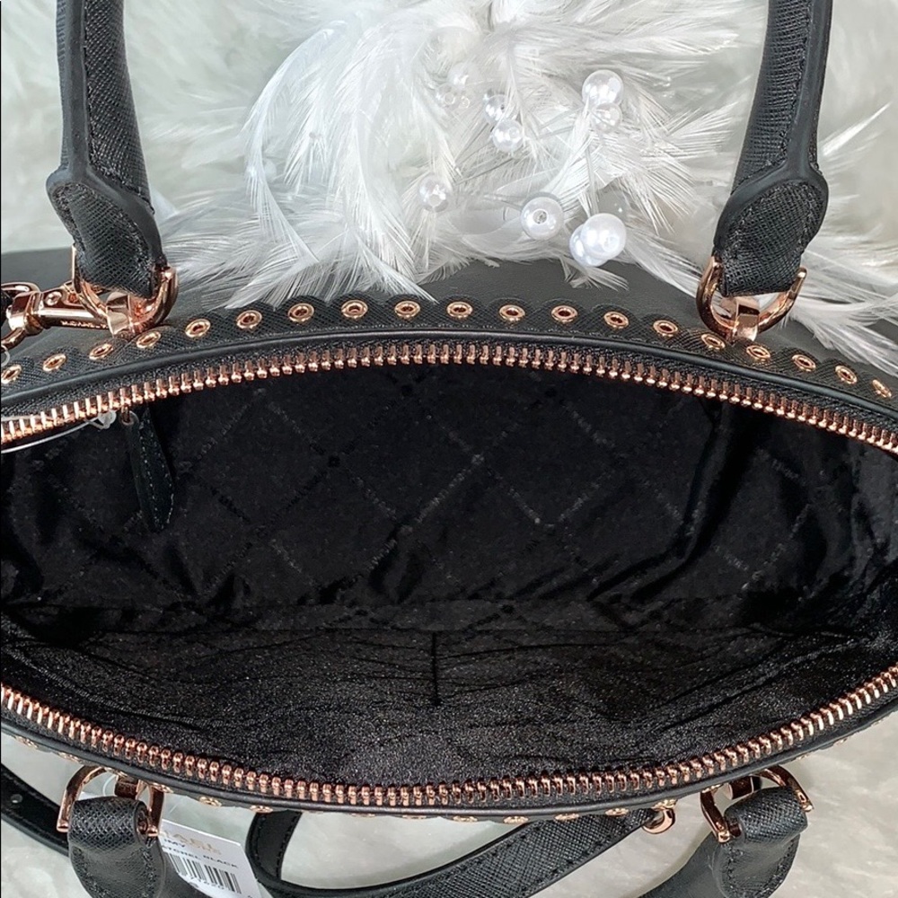 ๐คNew MICHAEL KORS ๐ค SET BLACK DOME EMMY SATCHEL - Picture 2 of 9